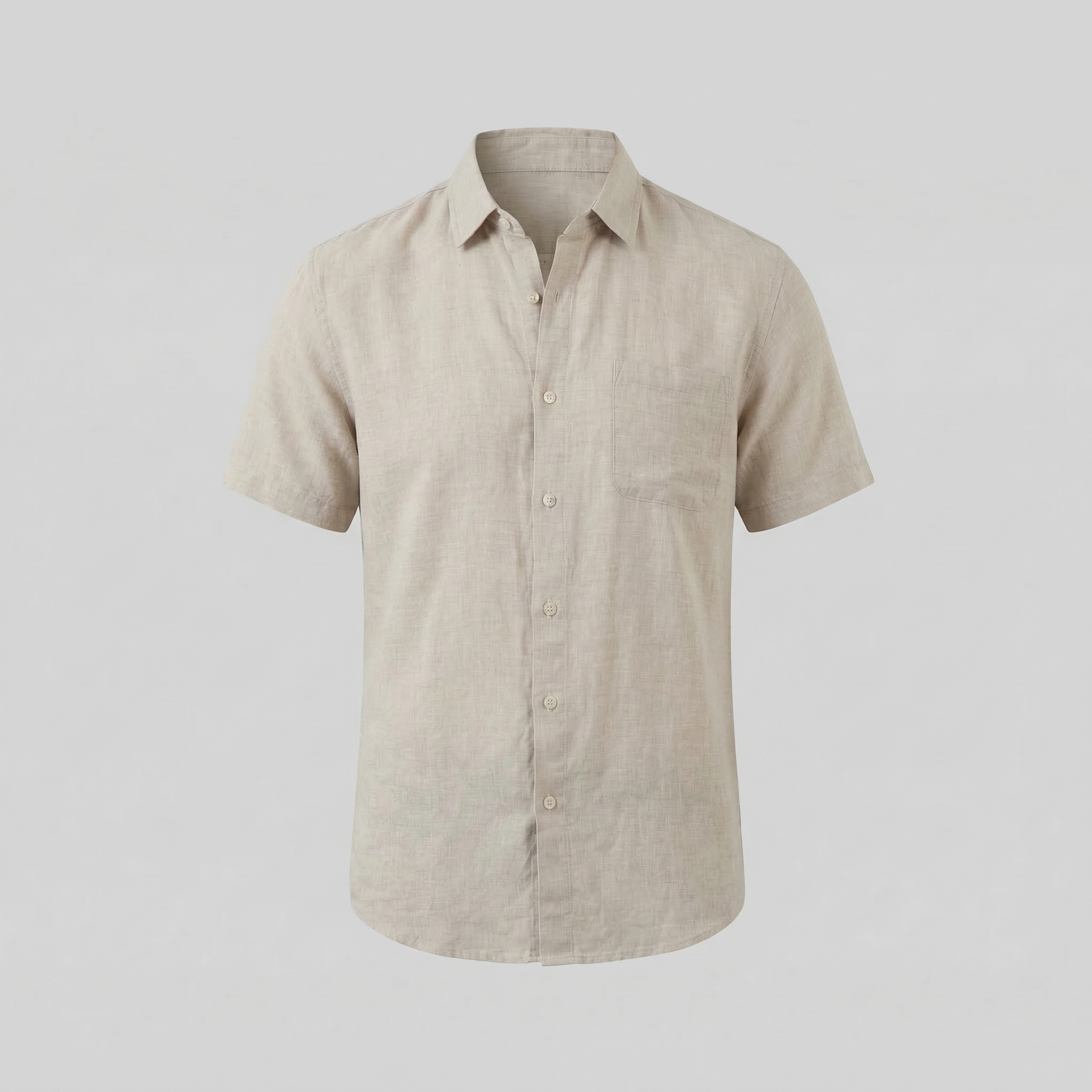 Linen Short Sleeve Shirt for Men - Casual Summer Wear in Lightweight Fabric