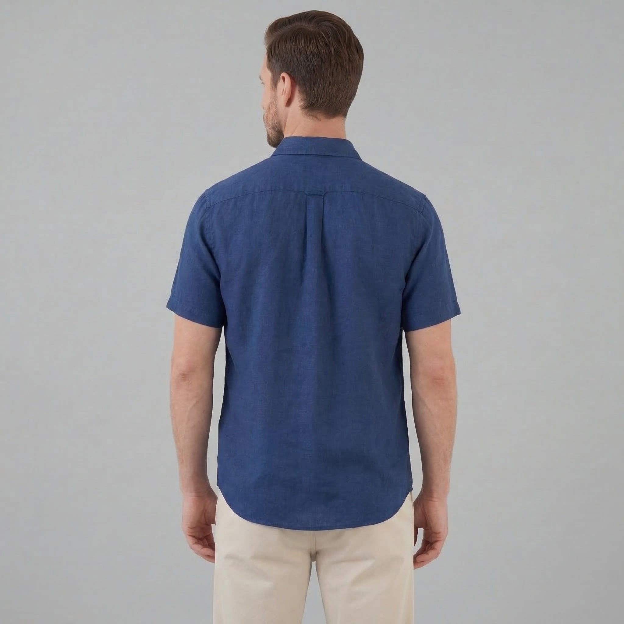 Linen Short Sleeve Shirt for Men - Casual Summer Wear in Lightweight Fabric