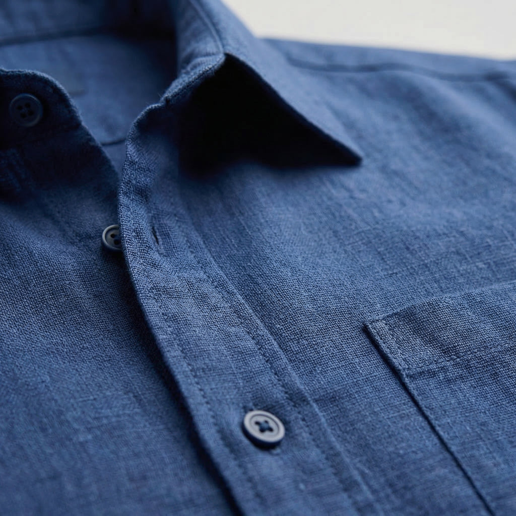 Linen Short Sleeve Shirt for Men - Casual Summer Wear in Lightweight Fabric
