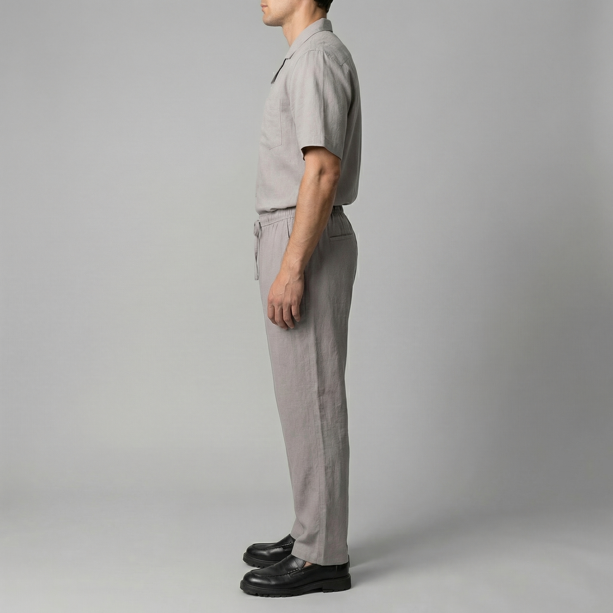Linen Slim Fit Trousers for Men - Lightweight Casual Wear Pants