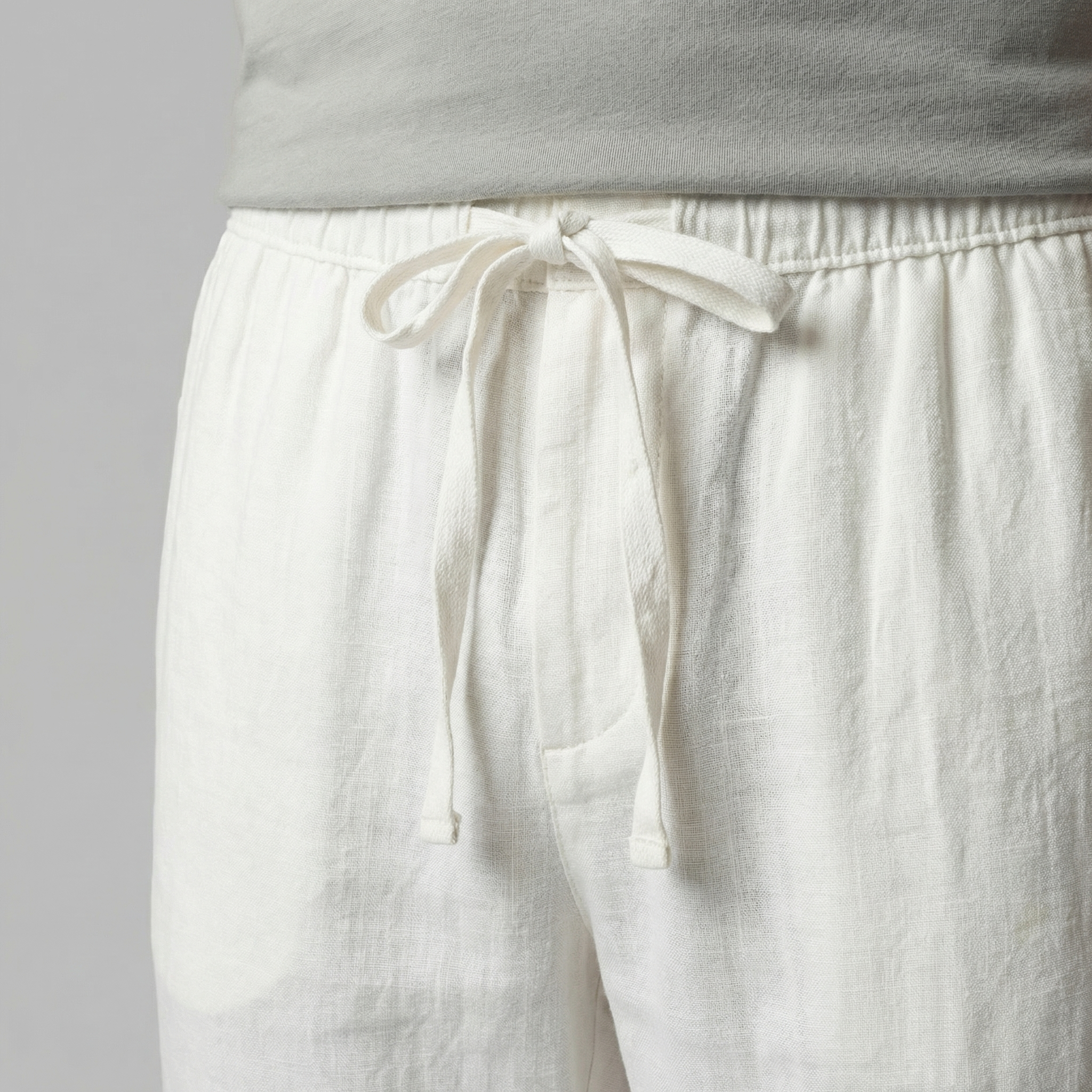 Linen Slim Fit Trousers for Men - Lightweight Casual Wear Pants