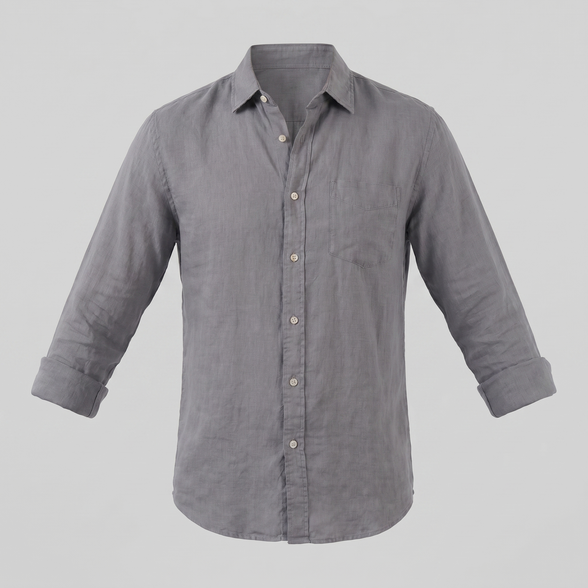 Linen Summer Shirt for Men - Lightweight Casual Short Sleeve Top