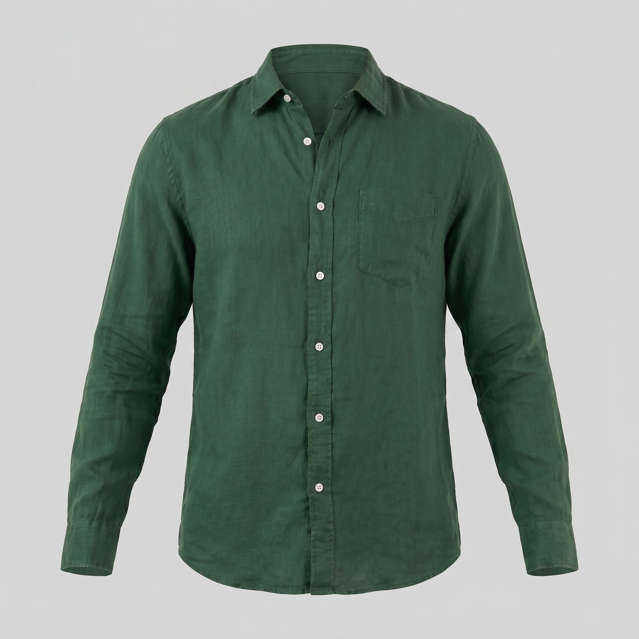 Linen Summer Shirt for Men - Lightweight Casual Short Sleeve Top