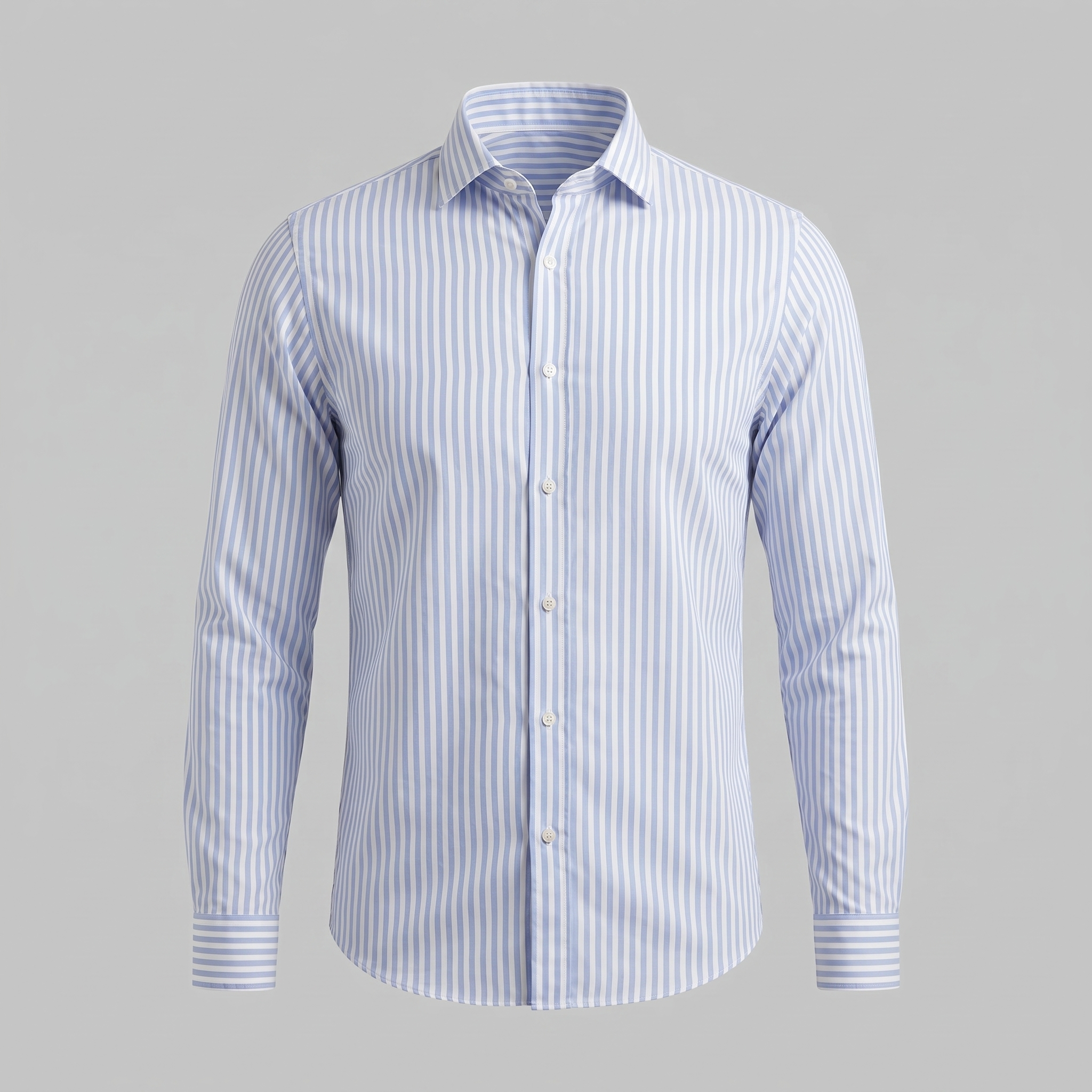 Linen Vertical Stripe Dress Shirt for Men - Casual or Formal Wear