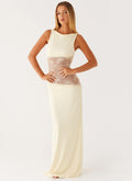 Lace Panel Open Back Maxi Dress | Elegant Evening Wear for Special Occasions