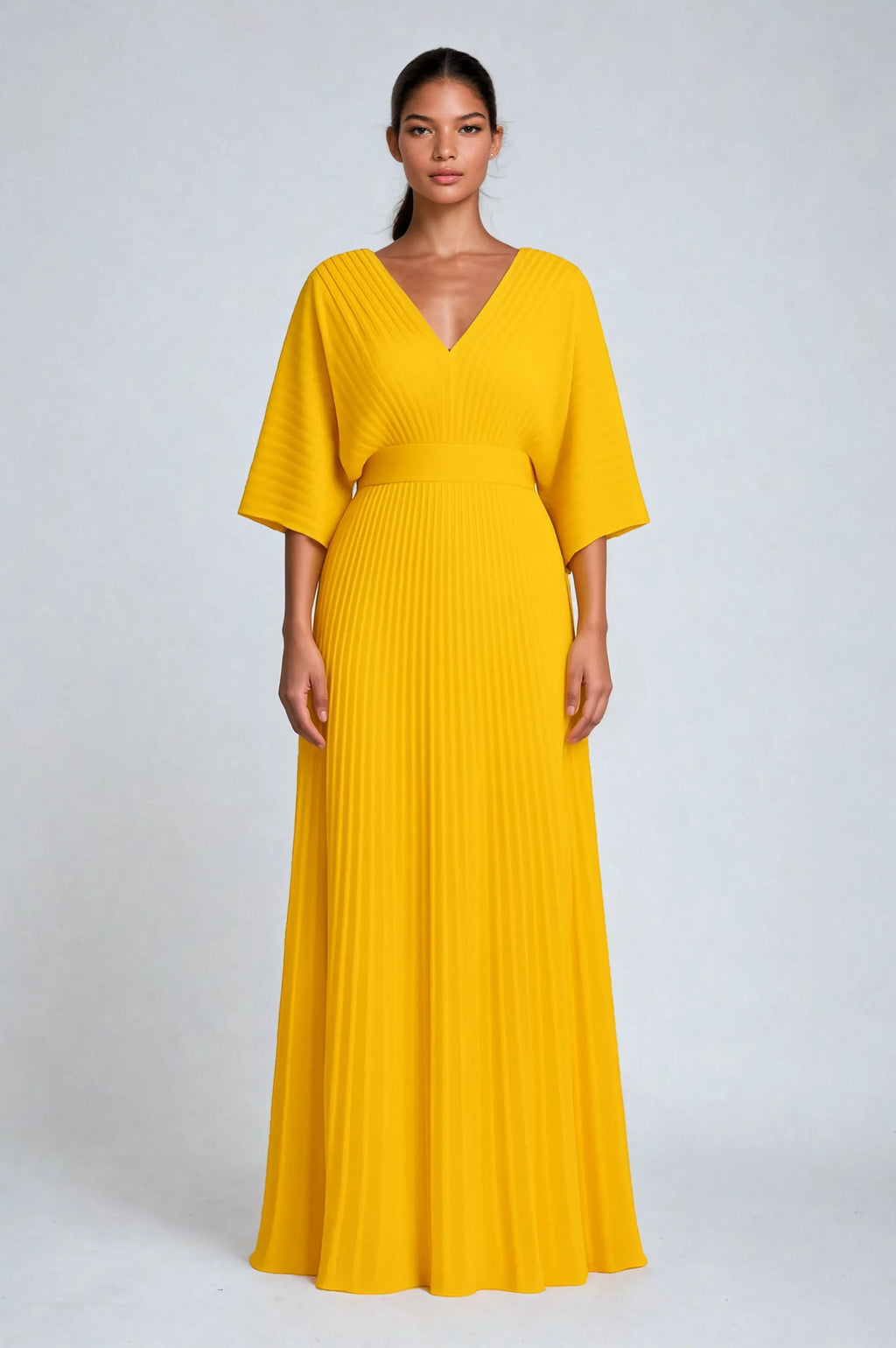 Vibrant Pleated Maxi Dress Women UK – Summer Wedding, Gala Event