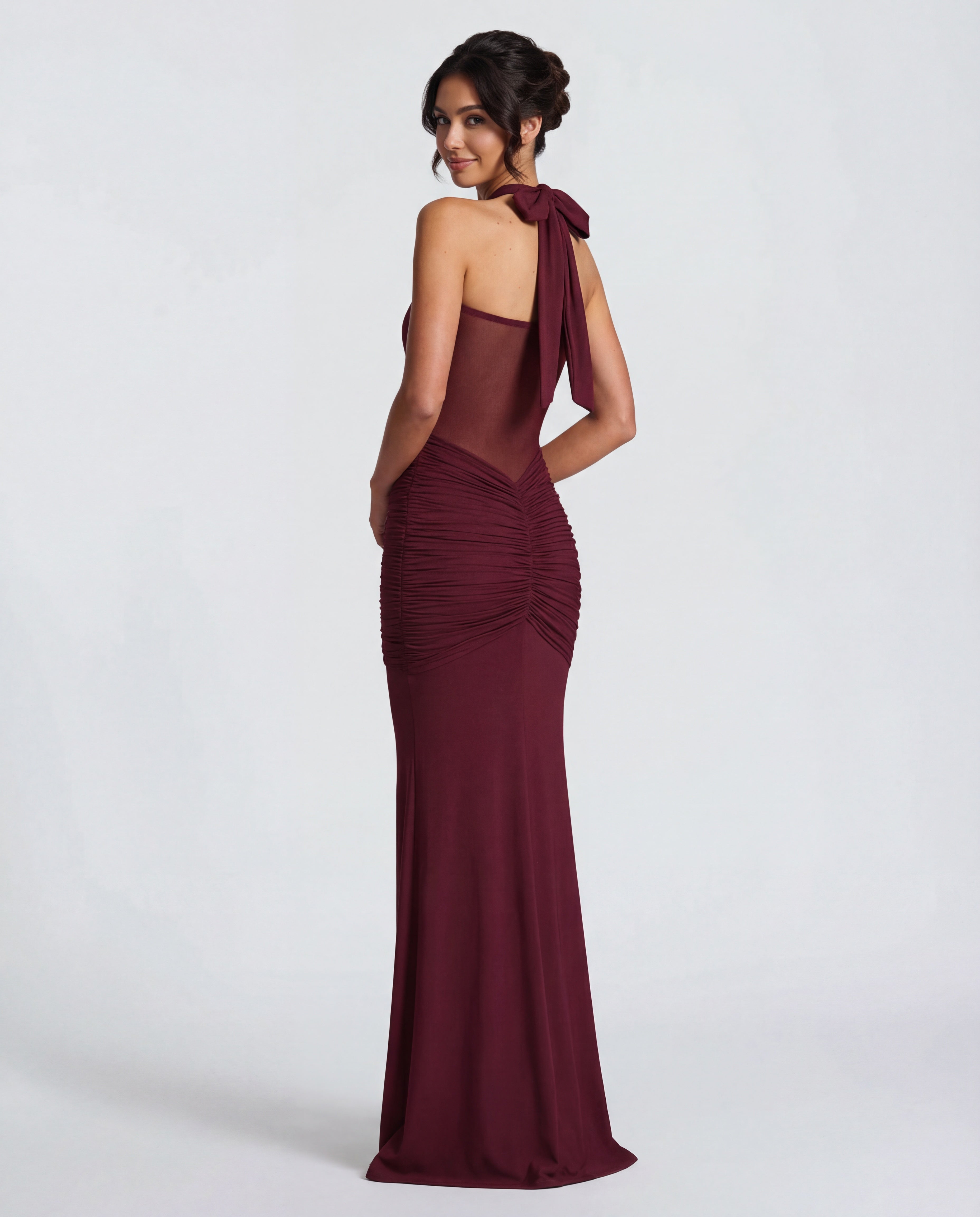 Yellow Ruched Maxi Dress Women UK – Summer Evening Wear, Wedding Guest