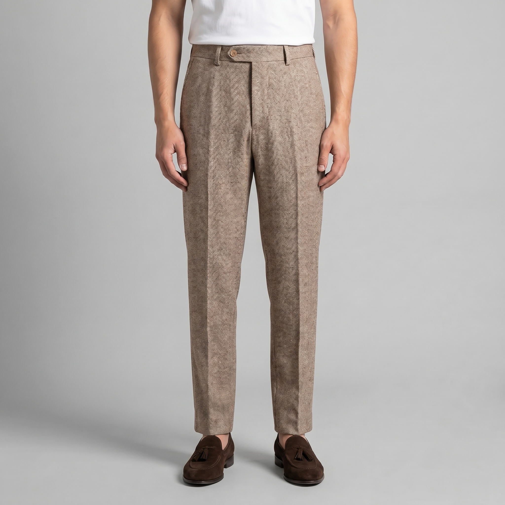 Men's Ankle-Length Trousers - Tailored Fit - Comfortable Casual Wear