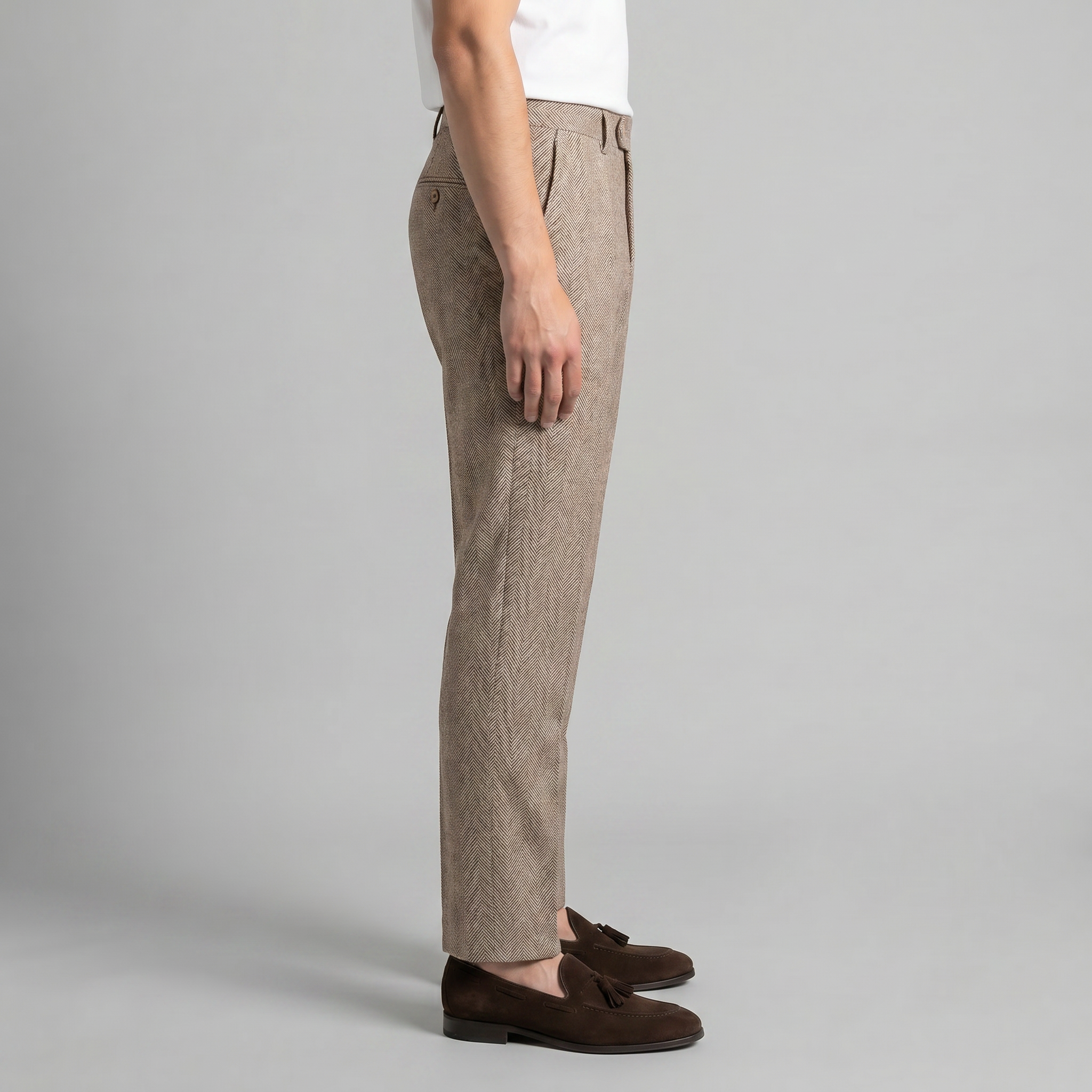 Men's Ankle-Length Trousers - Tailored Fit - Comfortable Casual Wear