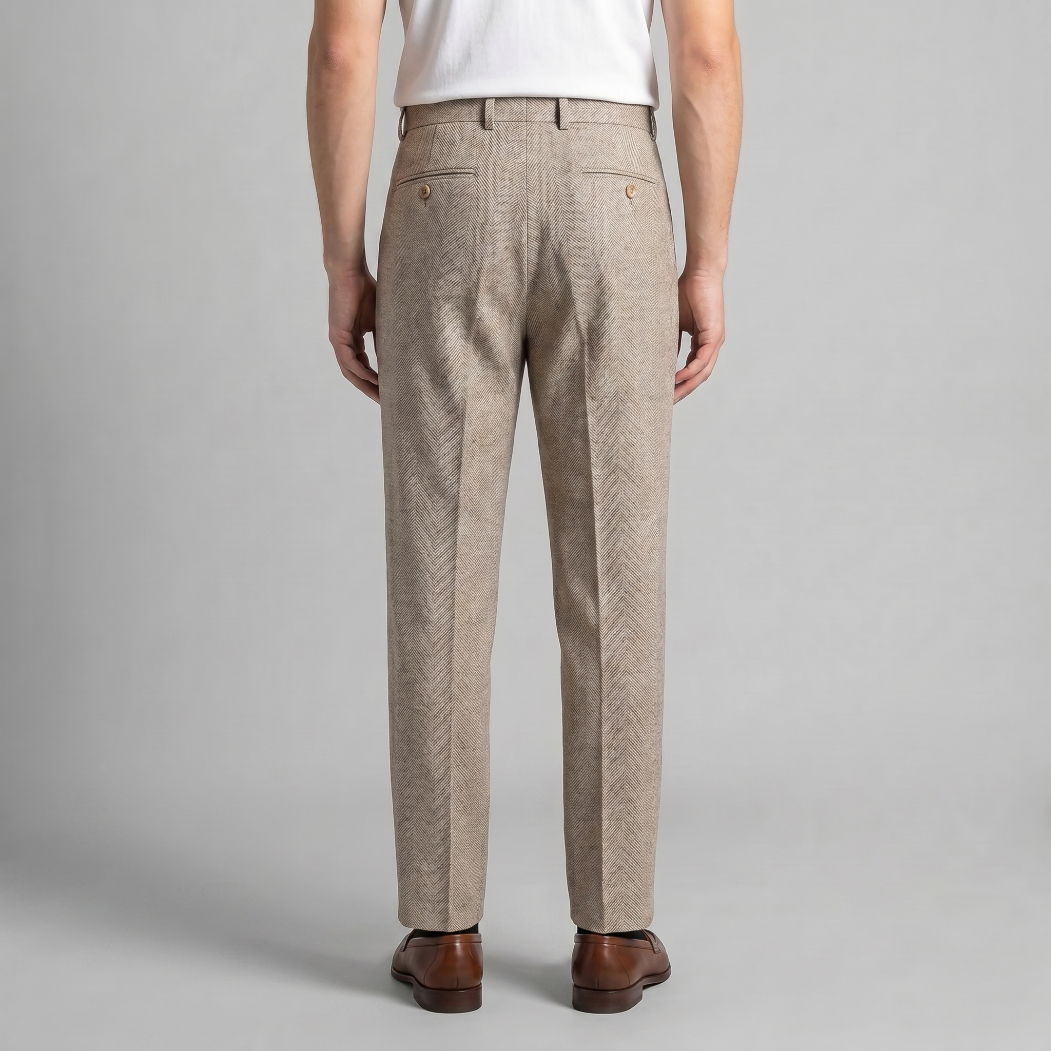 Men's Ankle-Length Trousers - Tailored Fit - Comfortable Casual Wear