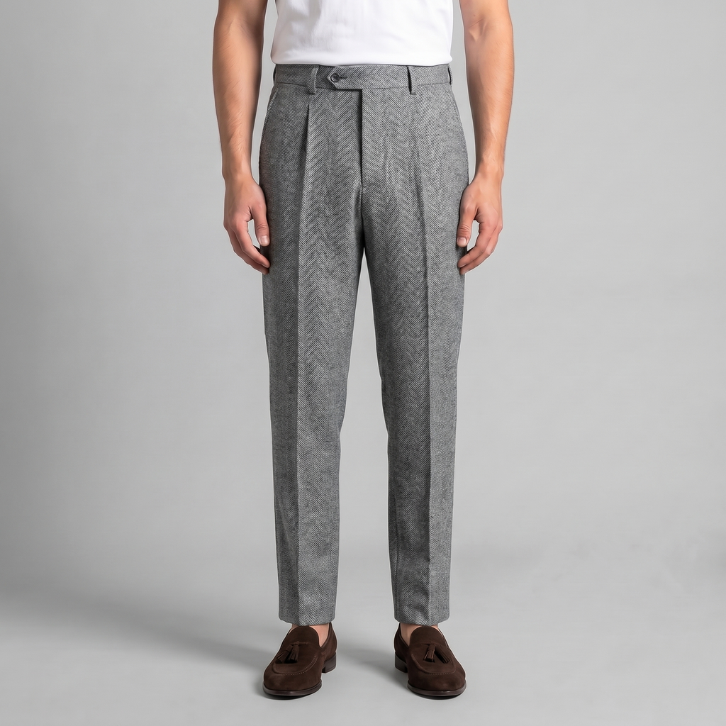 Men's Ankle-Length Trousers - Tailored Fit - Comfortable Casual Wear