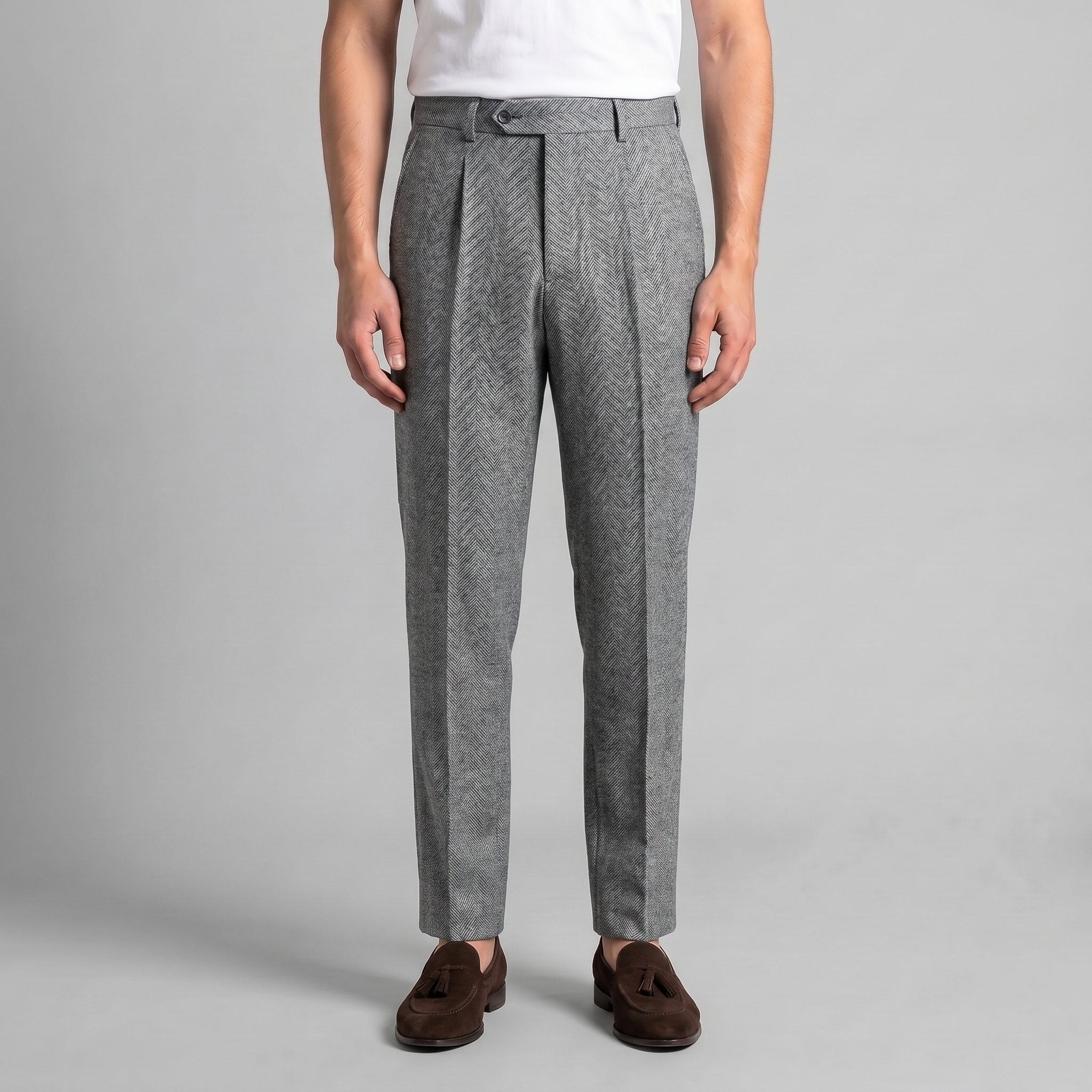 Men's Ankle-Length Trousers - Tailored Fit - Comfortable Casual Wear