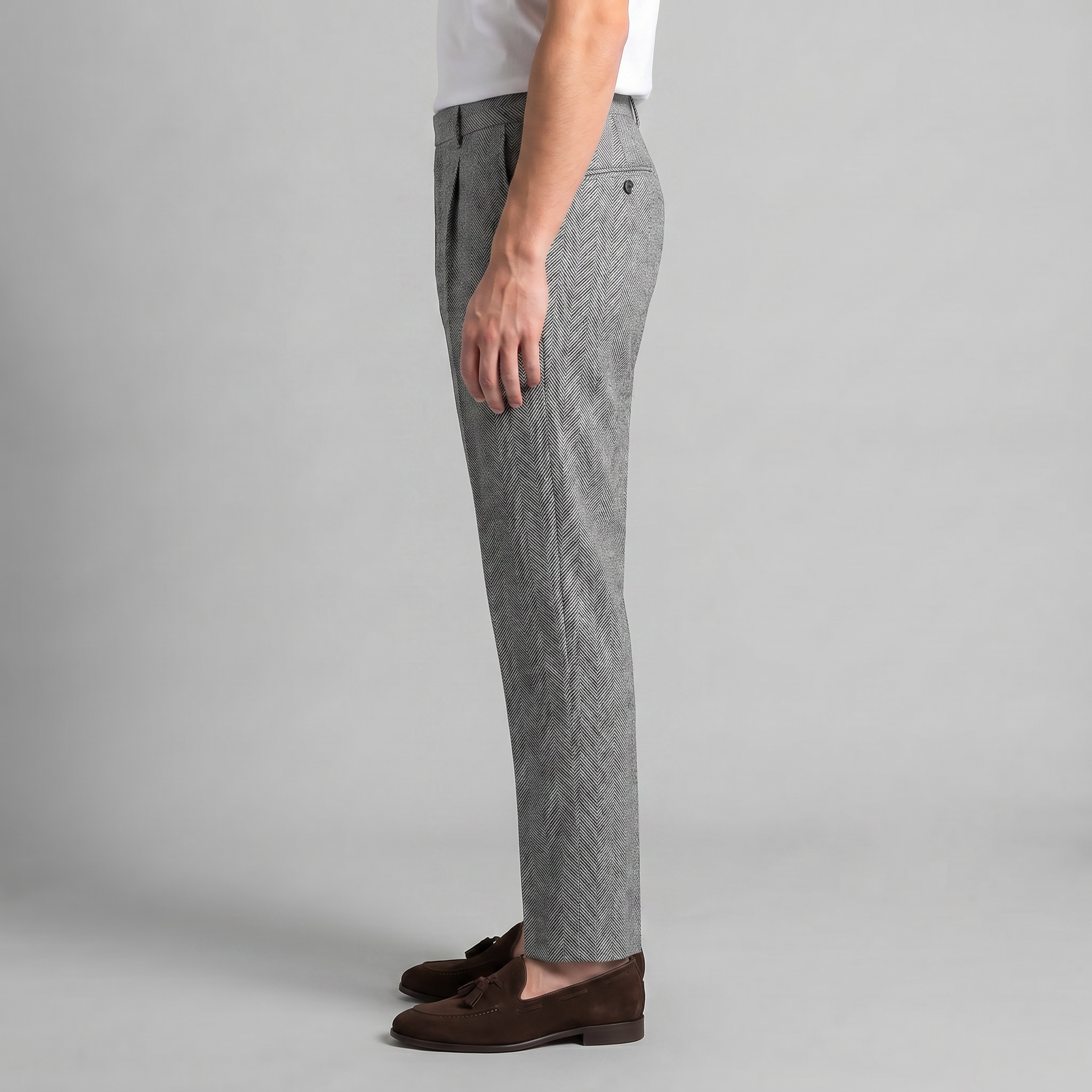 Men's Ankle-Length Trousers - Tailored Fit - Comfortable Casual Wear