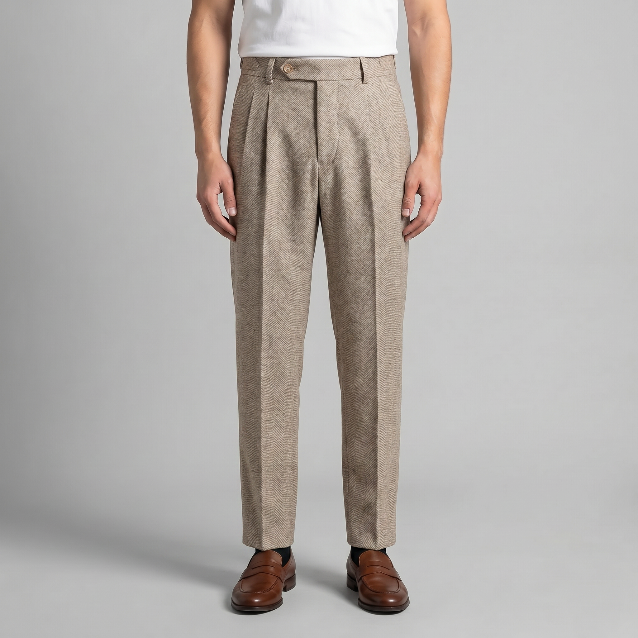Men's Ankle-Length Trousers - Tailored Fit - Comfortable Casual Wear