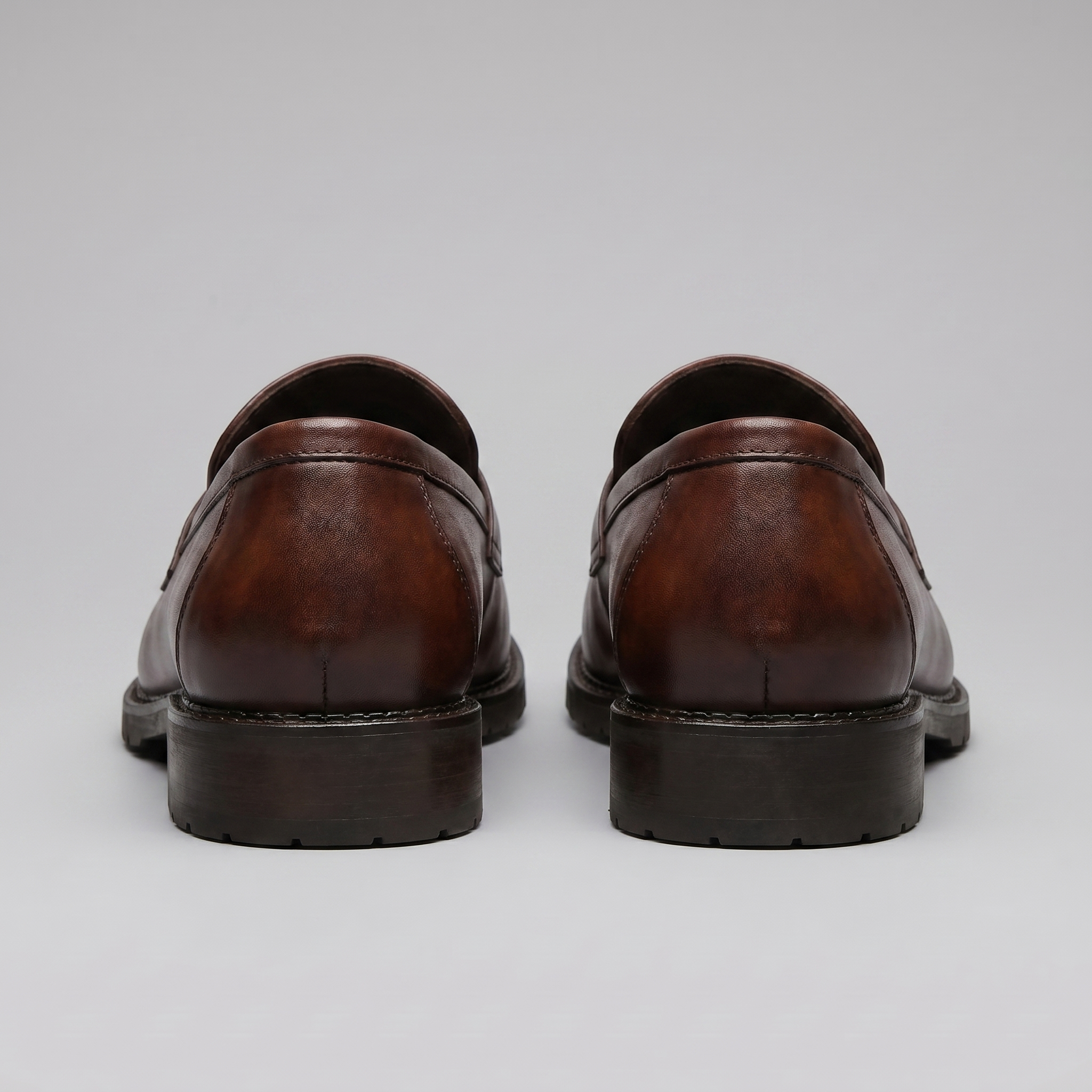 Men's Brogue Penny Loafers - Leather Casual Dress Shoes for Everyday Wear
