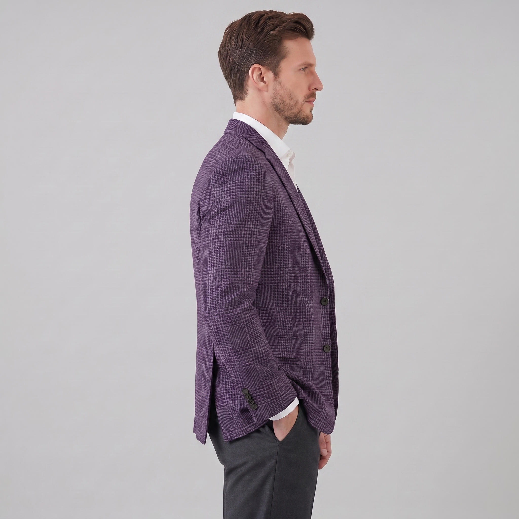 Men's Casual Check Blazer Jacket - Lightweight Sport Coat for Everyday Wear