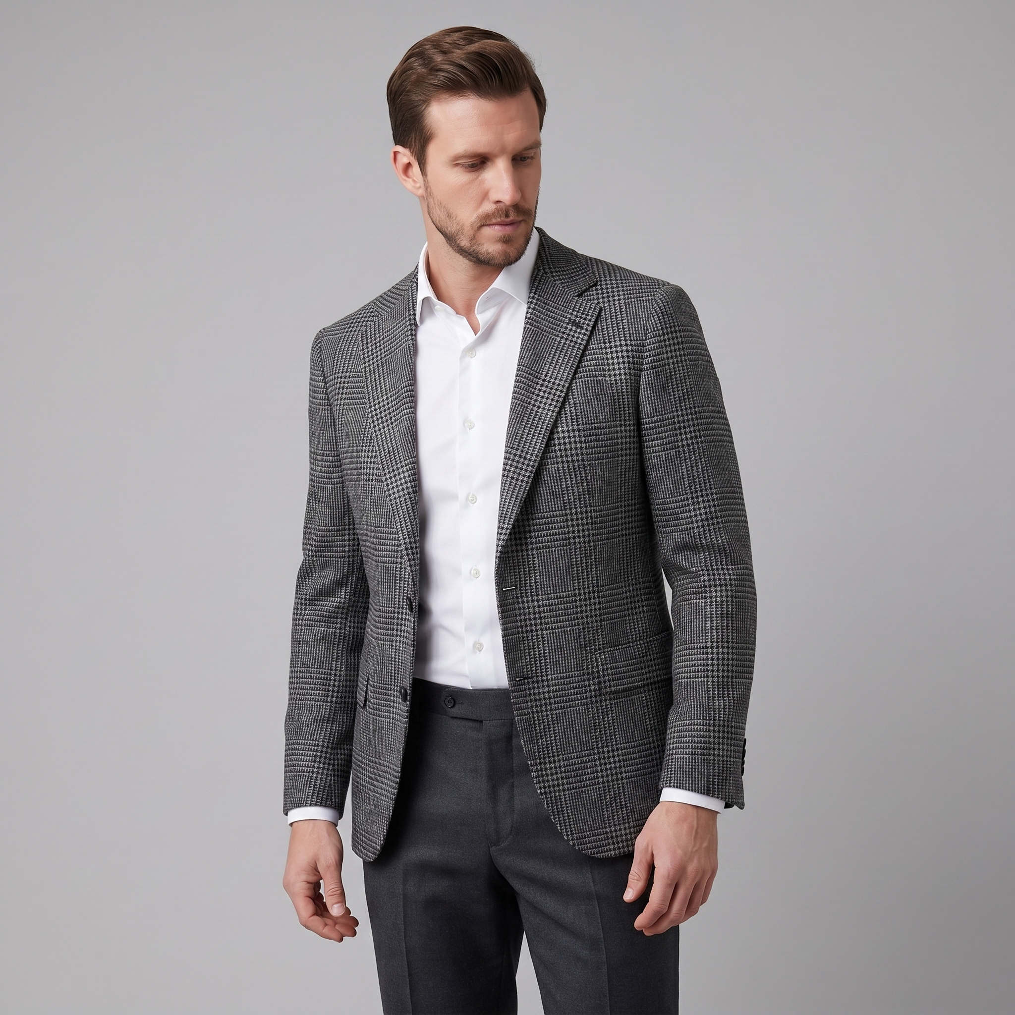 Men's Casual Check Blazer Jacket - Lightweight Sport Coat for Everyday Wear