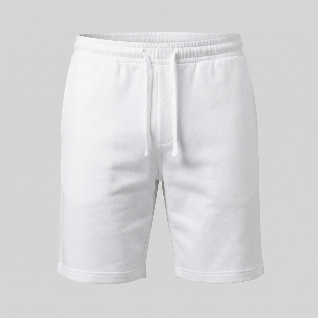 Men's Casual Drawstring Shorts - Lightweight Cotton Blend for Everyday Wear