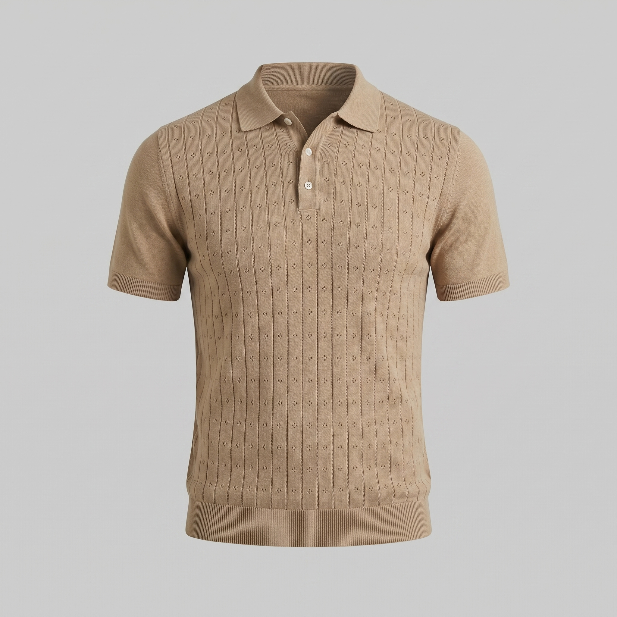Men's Casual Polo Shirt - Short-Sleeved Cotton Blend for Everyday Wear
