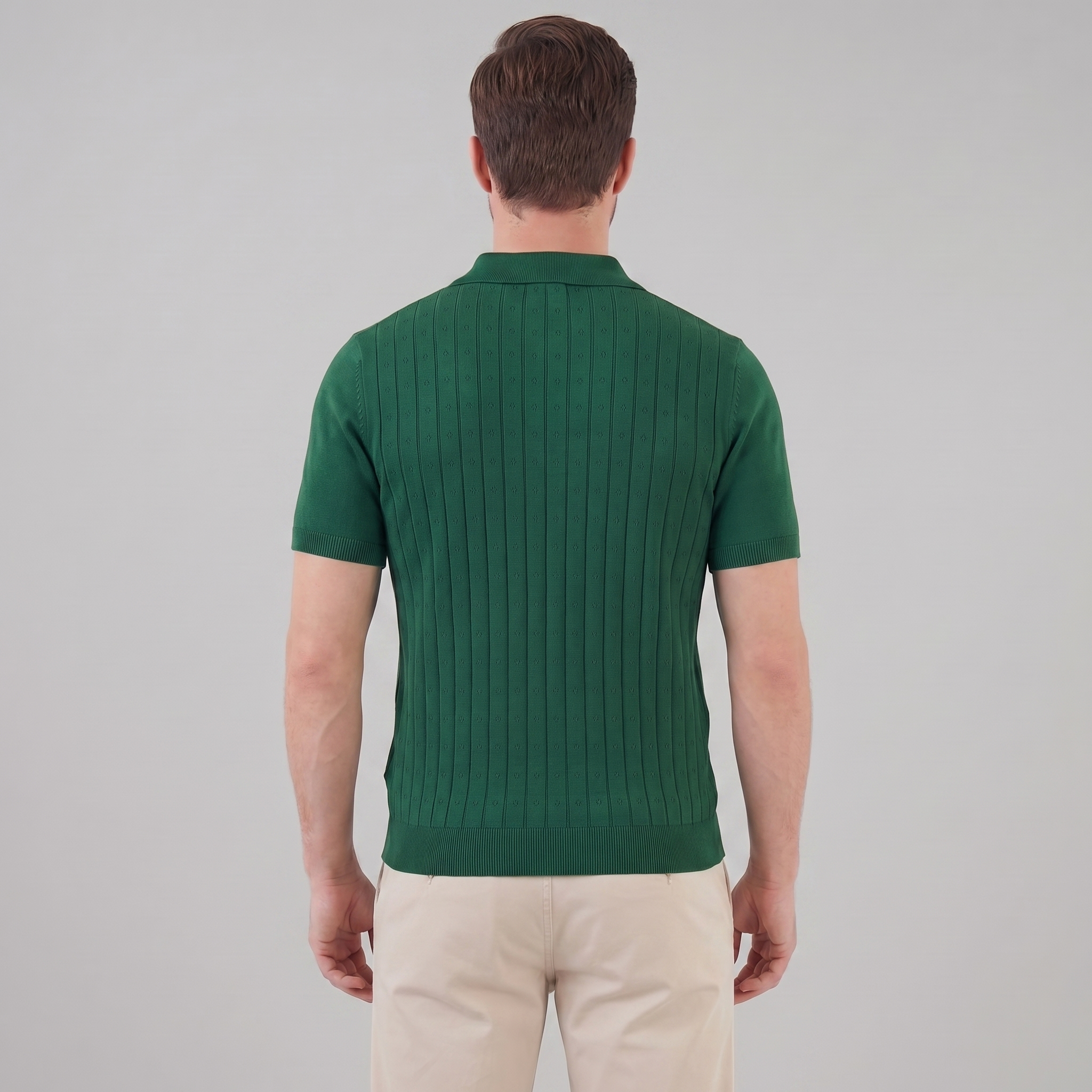 Men's Casual Polo Shirt - Short-Sleeved Cotton Blend for Everyday Wear