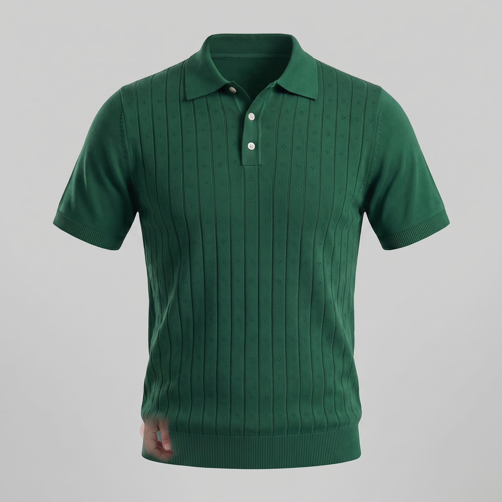 Men's Casual Polo Shirt - Short-Sleeved Cotton Blend for Everyday Wear