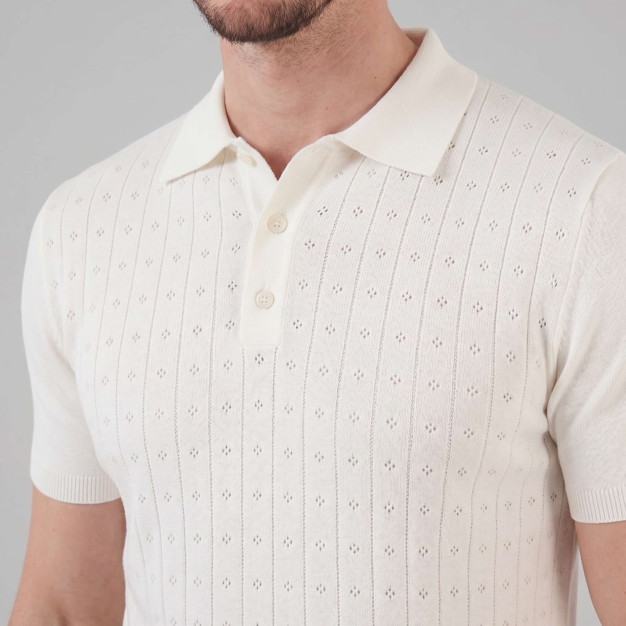 Men's Casual Polo Shirt - Short-Sleeved Cotton Blend for Everyday Wear