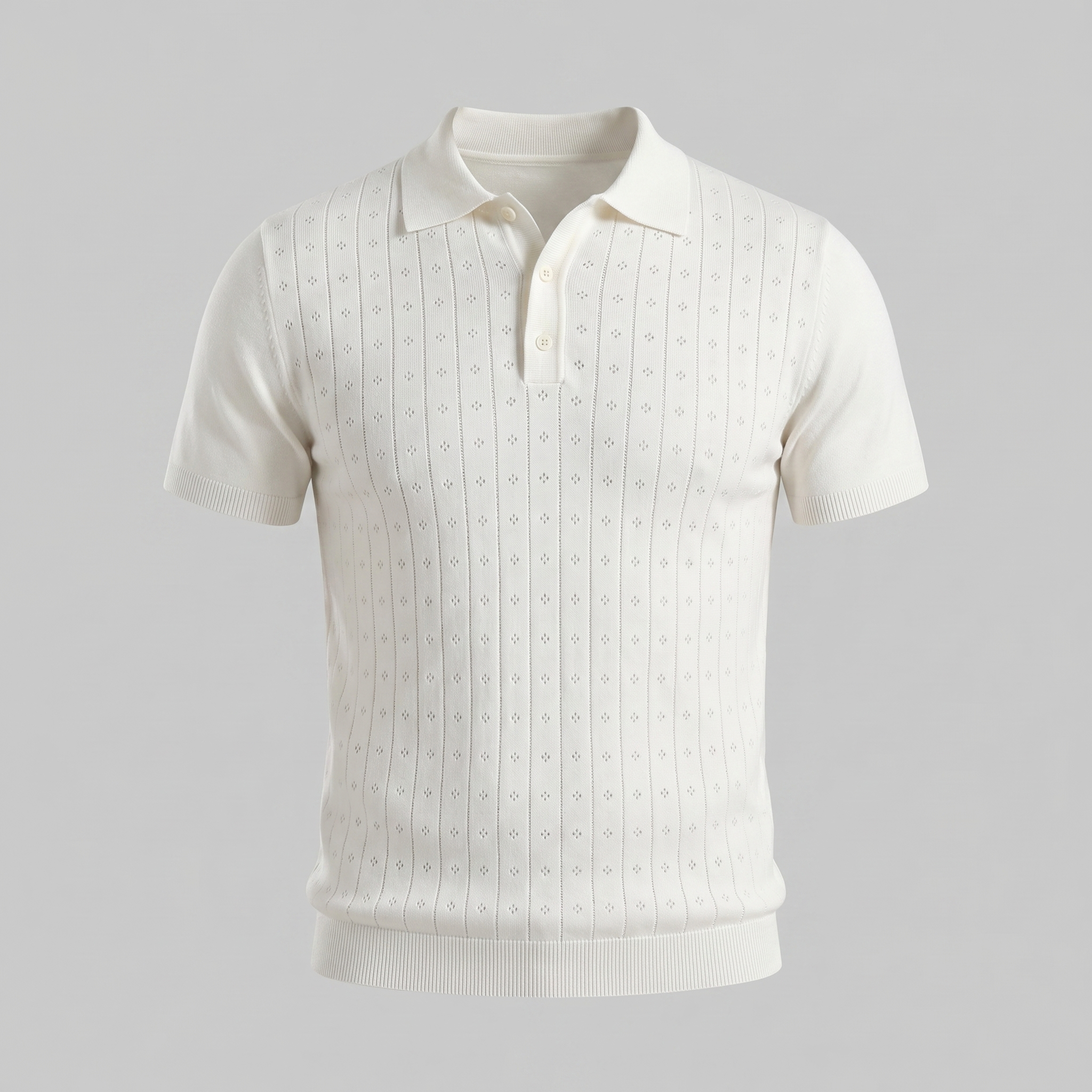 Men's Casual Polo Shirt - Short-Sleeved Cotton Blend for Everyday Wear
