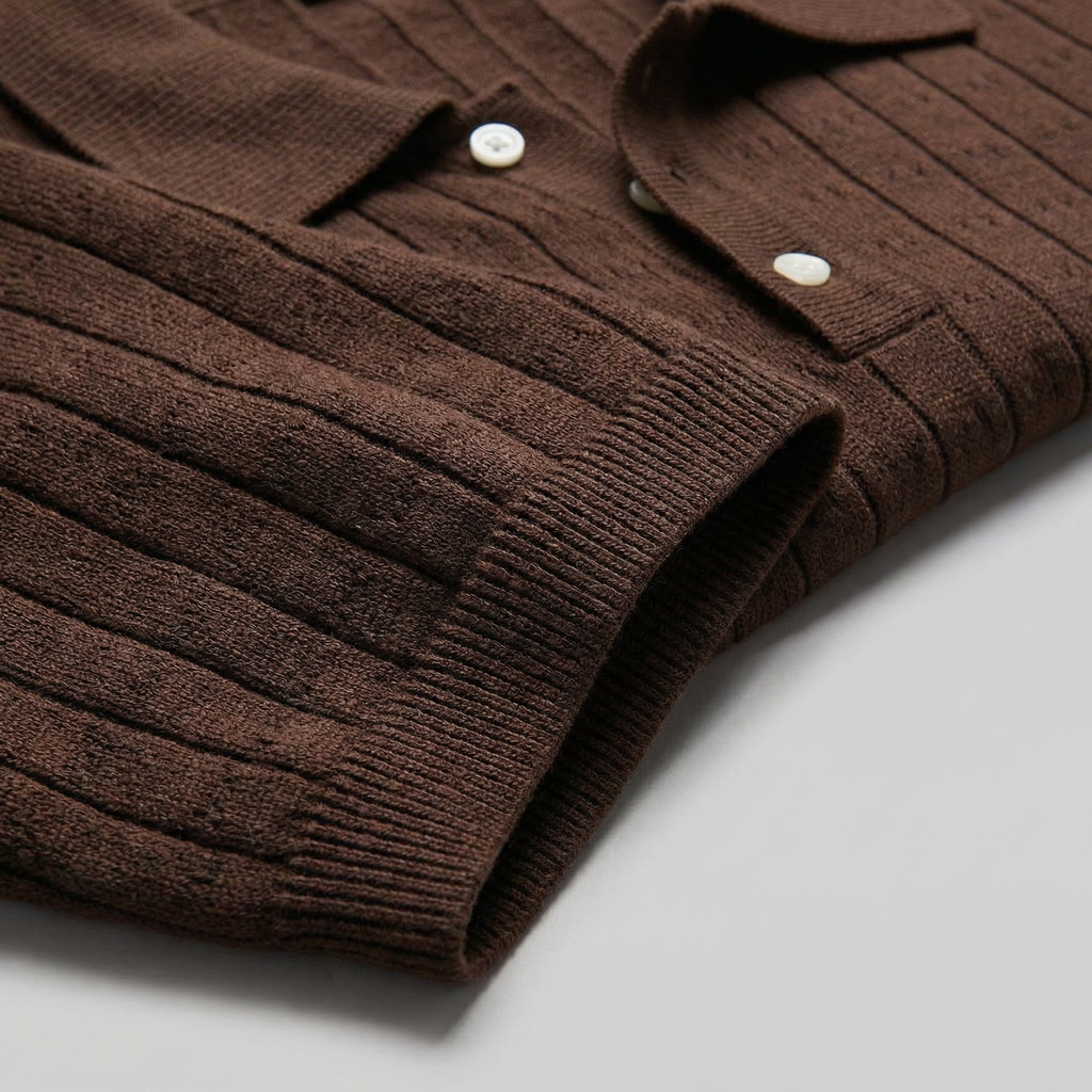 Men's Casual Polo Shirt - Short-Sleeved Cotton Blend for Everyday Wear