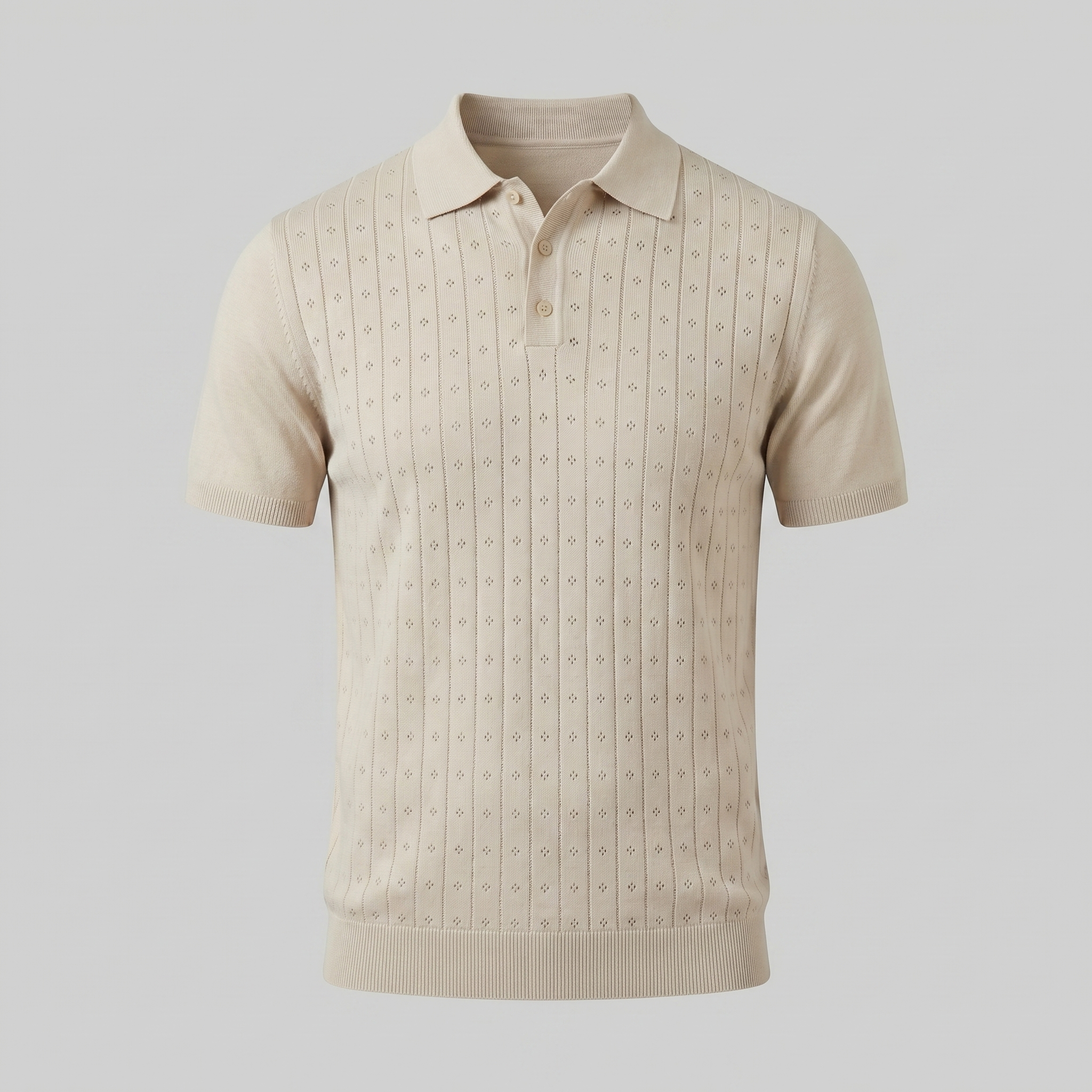 Men's Casual Polo Shirt - Short-Sleeved Cotton Blend for Everyday Wear