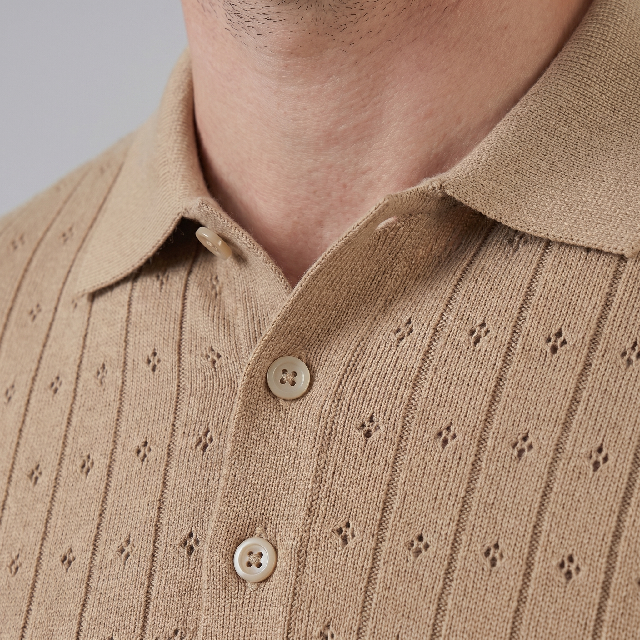 Men's Casual Polo Shirt - Short-Sleeved Cotton Blend for Everyday Wear