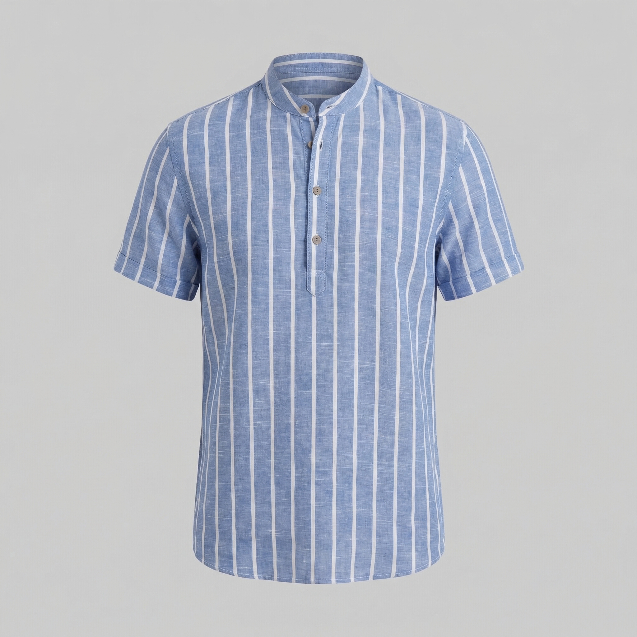 Men's Casual Stripe Shirt - Lightweight Cotton for Everyday Wear
