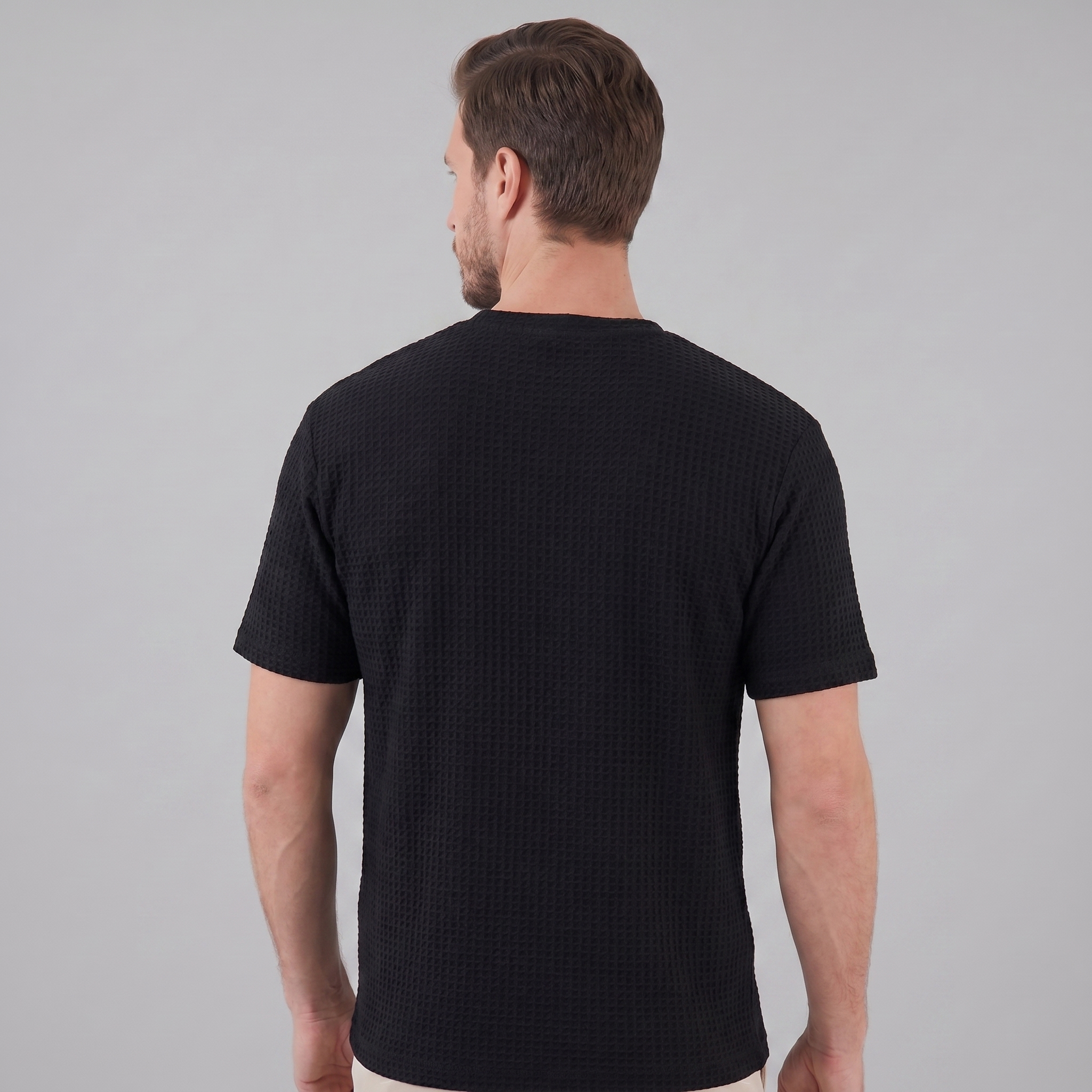 Men's Casual Structured Cotton T-Shirt for Summer Wear