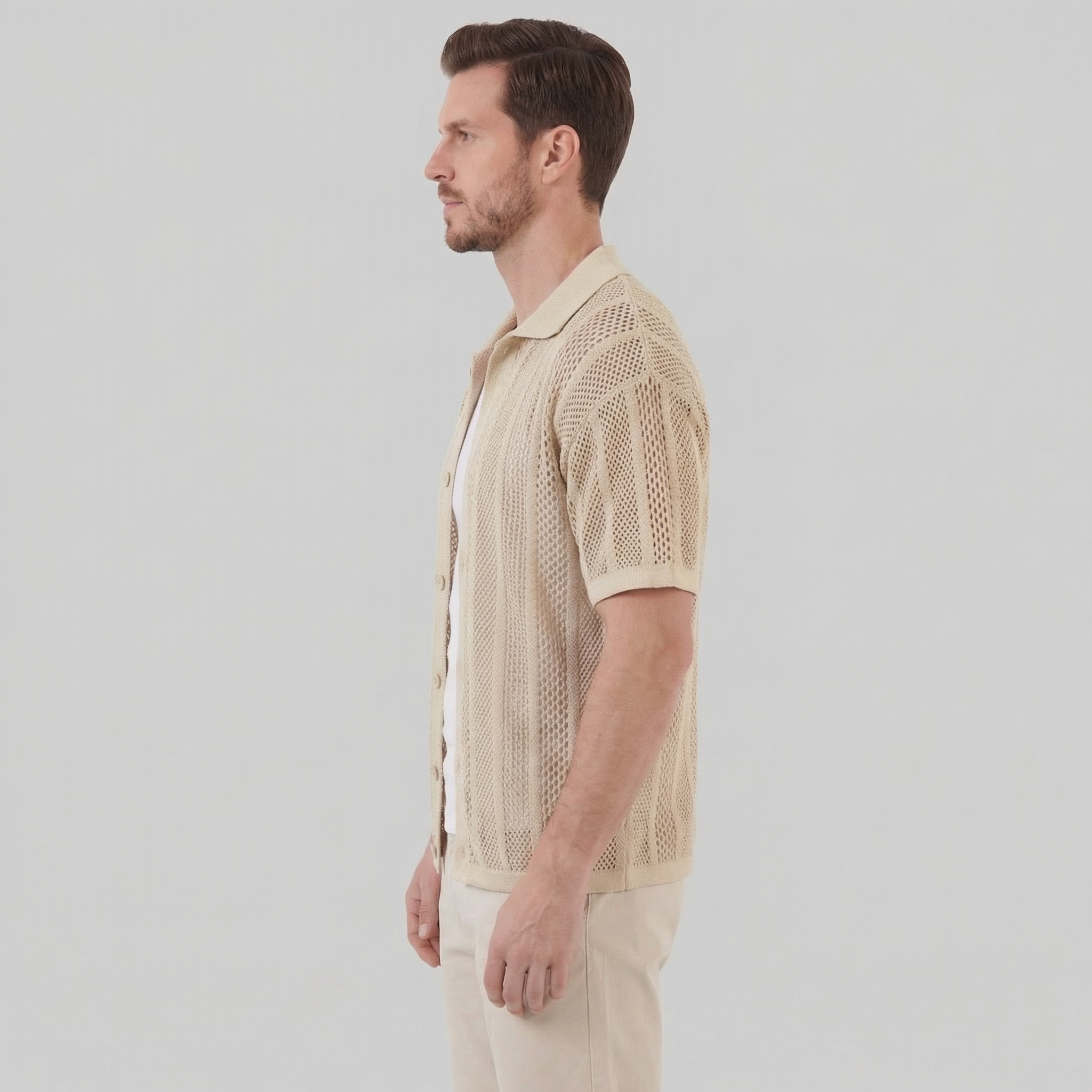 Men's Casual Summer Shirt - Lightweight Cotton Short Sleeve Top