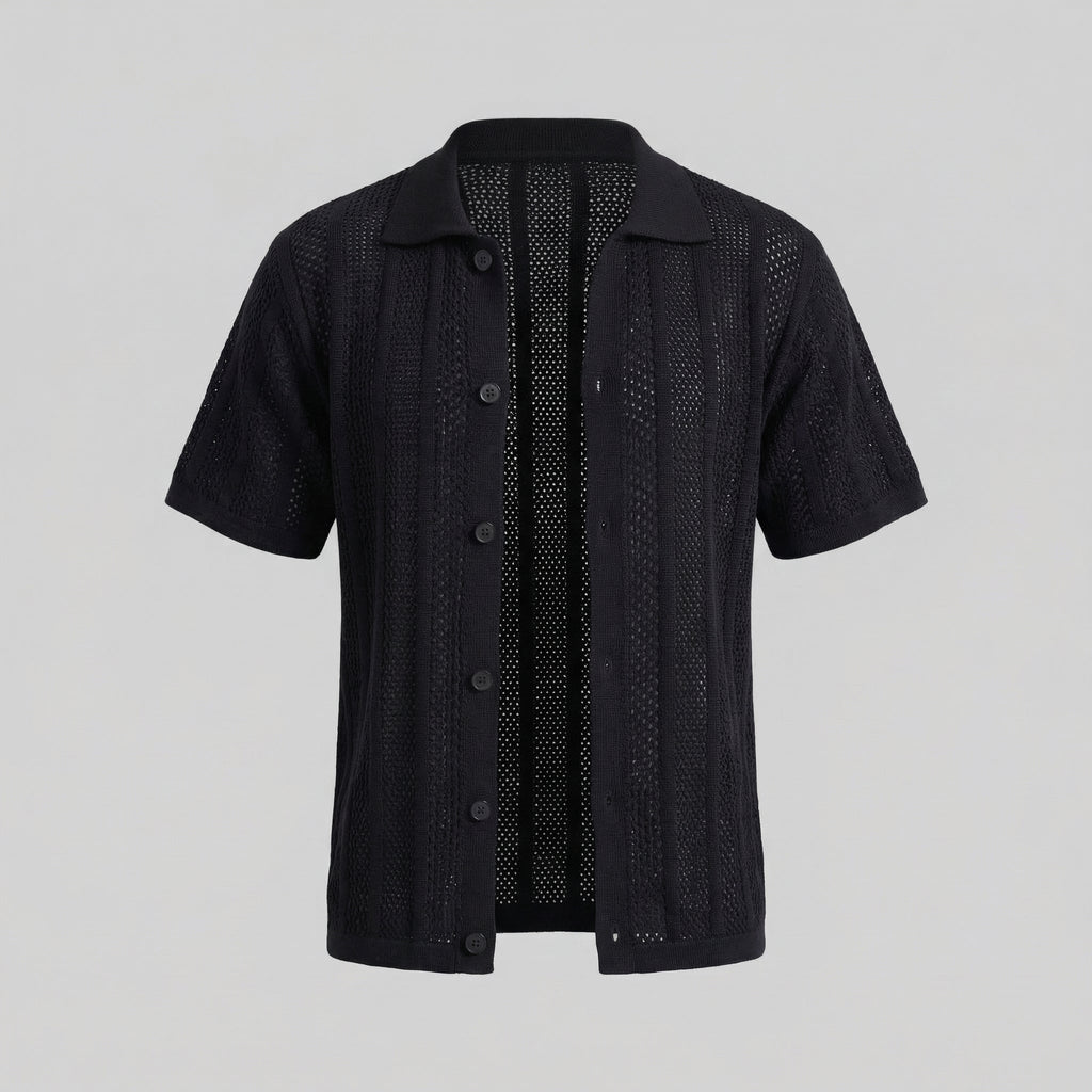 Men's Casual Summer Shirt - Lightweight Cotton Short Sleeve Top