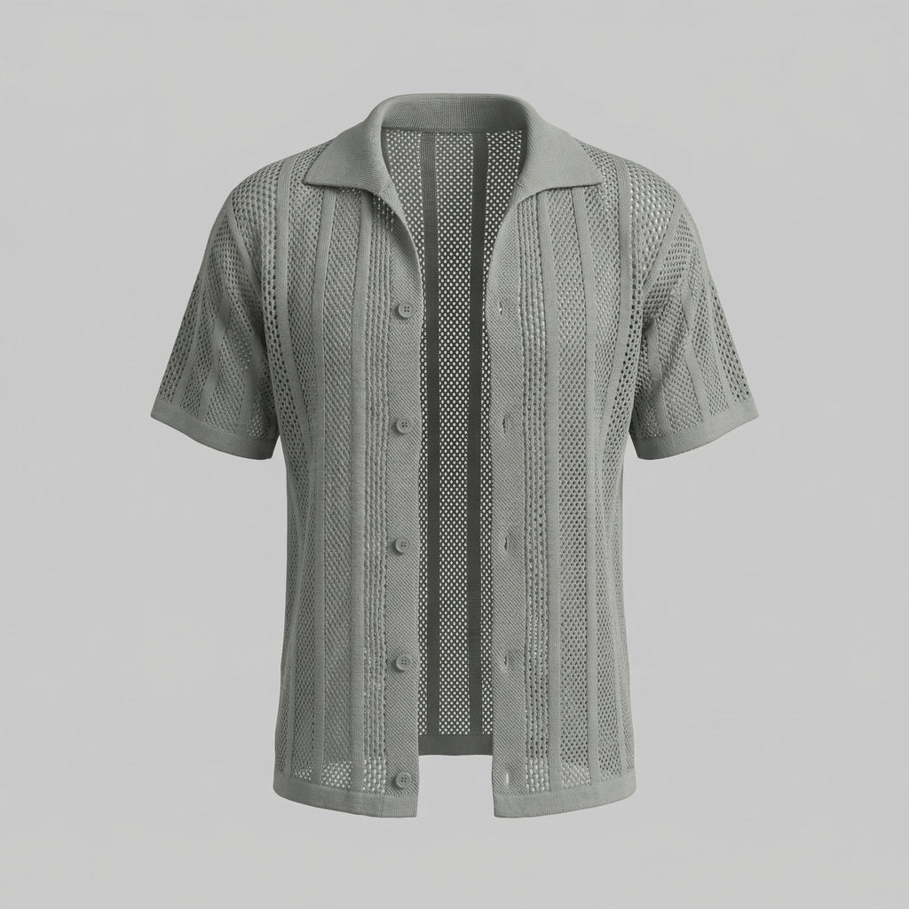 Men's Casual Summer Shirt - Lightweight Cotton Short Sleeve Top
