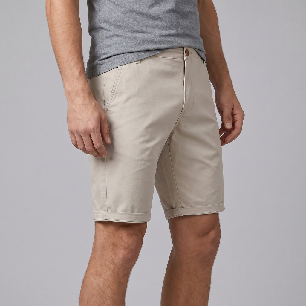 Men's Chino Shorts - Classic Fit, Cotton Fabric for Casual Wear