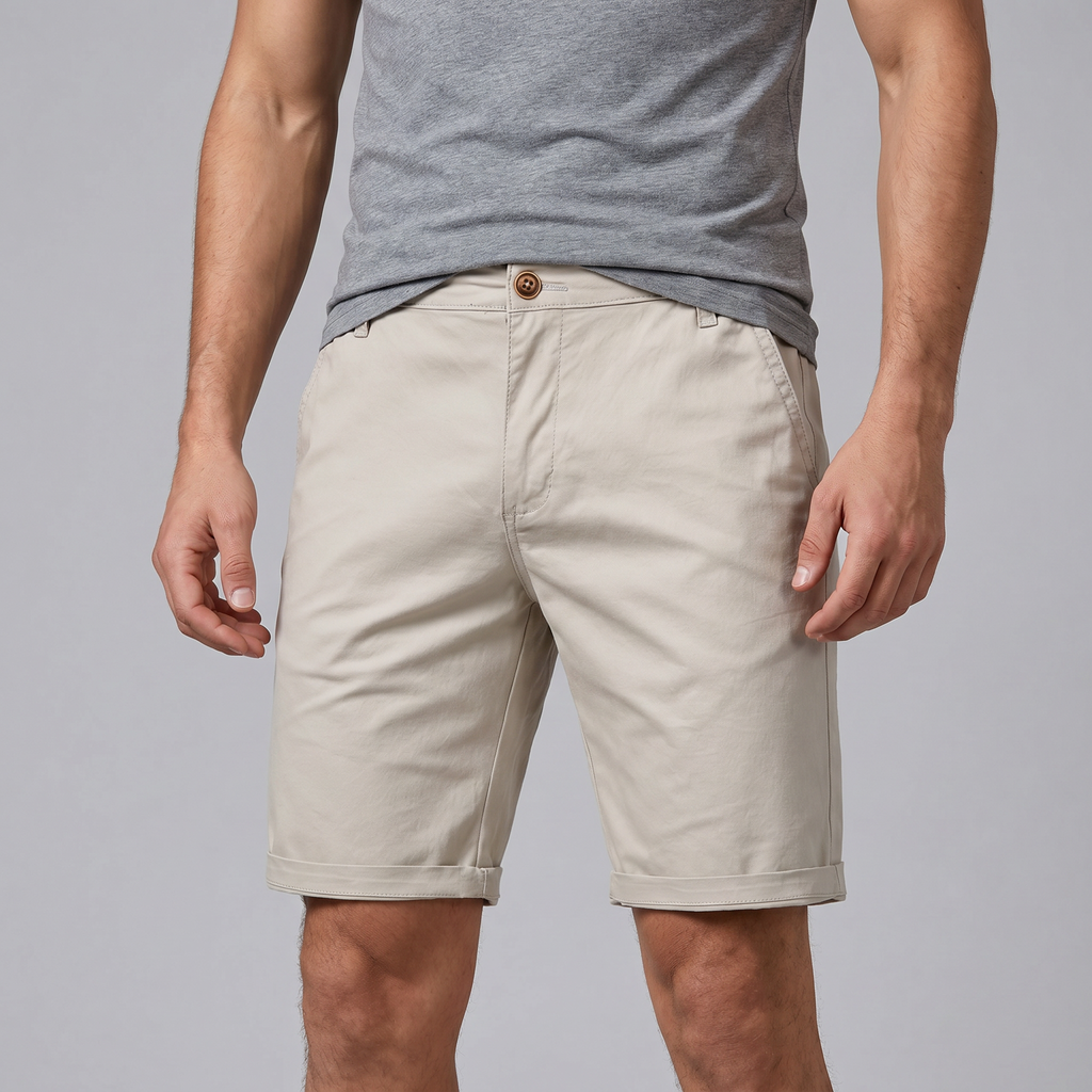 Men's Chino Shorts - Classic Fit, Cotton Fabric for Casual Wear
