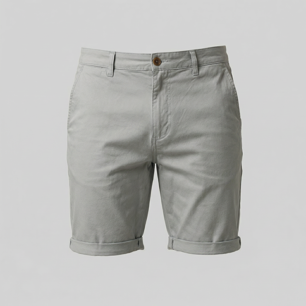 Men's Chino Shorts - Cotton Blend - Classic Fit - Casual Summer Wear