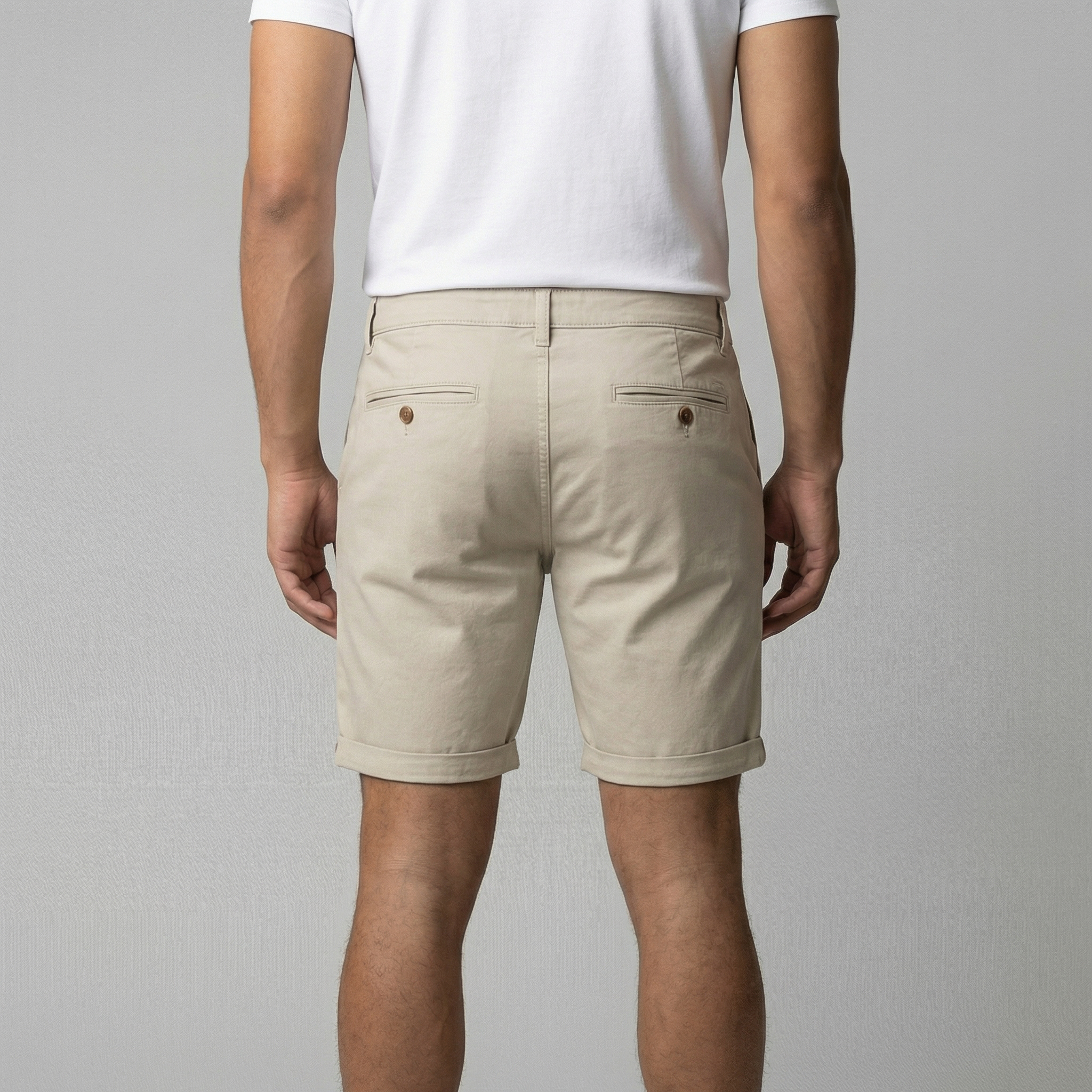 Men's Chino Shorts - Cotton Blend - Classic Fit - Casual Summer Wear