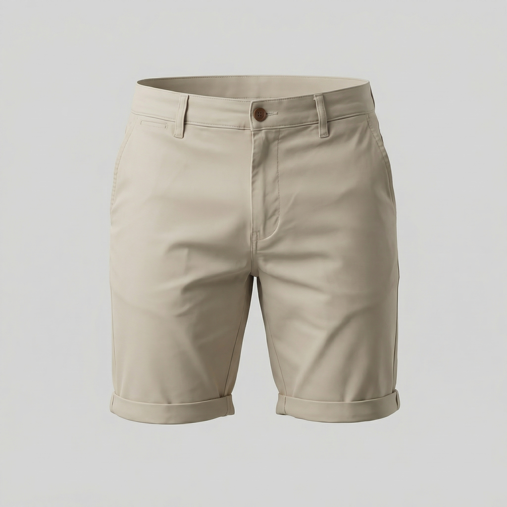 Men's Chino Shorts - Cotton Blend - Classic Fit - Casual Summer Wear