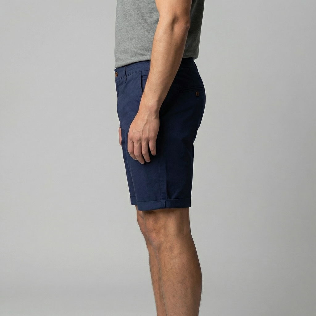 Men's Chino Shorts - Cotton Blend - Classic Fit - Casual Summer Wear