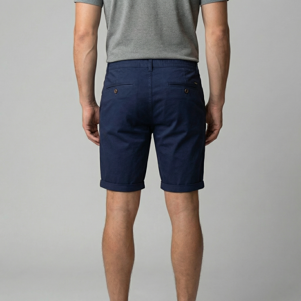 Men's Chino Shorts - Cotton Blend - Classic Fit - Casual Summer Wear