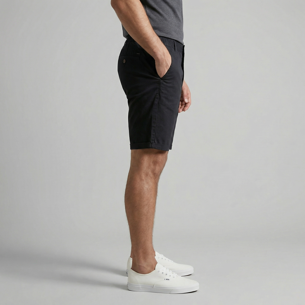 Men's Chino Shorts - Cotton Blend - Classic Fit - Casual Summer Wear