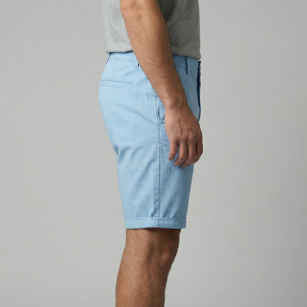 Men's Chino Shorts - Cotton Blend - Classic Fit - Casual Summer Wear