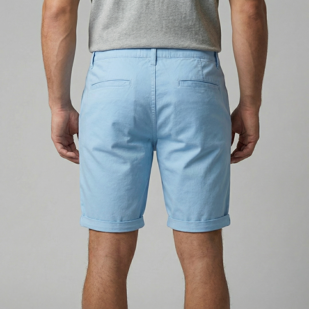 Men's Chino Shorts - Cotton Blend - Classic Fit - Casual Summer Wear