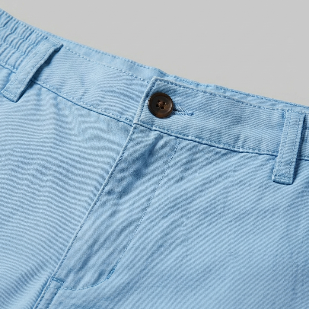 Men's Chino Shorts - Cotton Blend - Classic Fit - Casual Summer Wear
