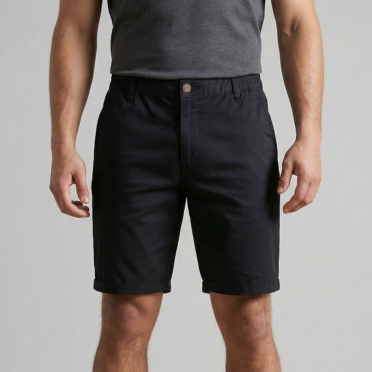 Men's Chino Shorts - Cotton Blend - Classic Fit - Casual Summer Wear