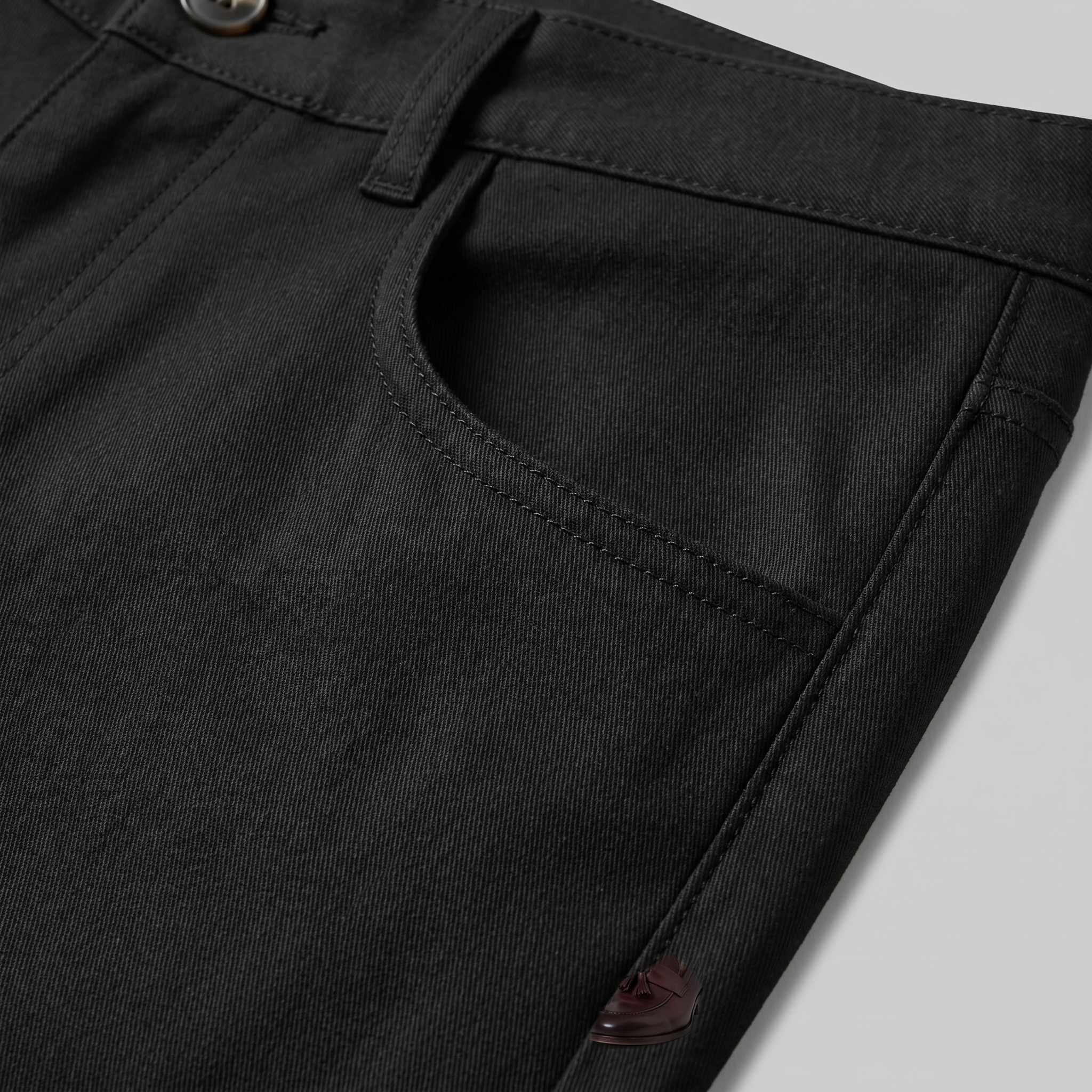Men's Chino Trousers - Straight Leg, Cotton Blend, Casual Wear