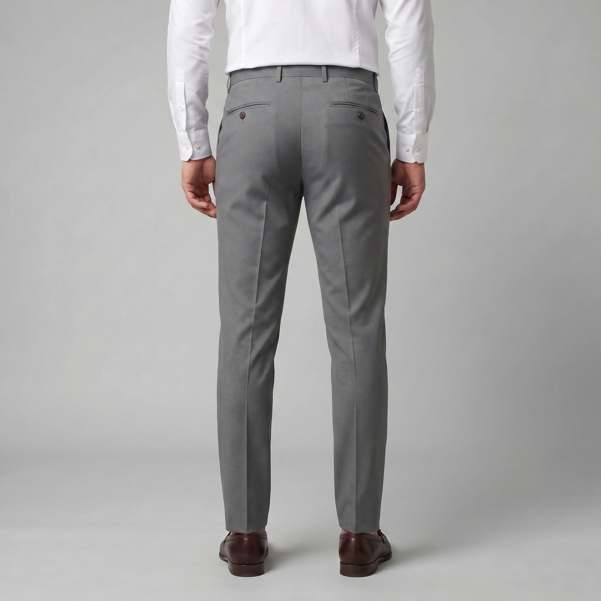 Men's Chino Trousers - Straight Leg, Cotton Blend, Casual Wear