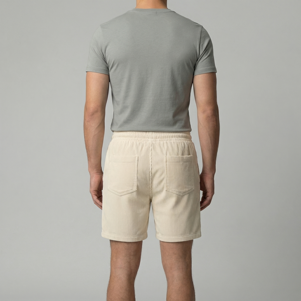 Men's Corduroy Shorts - Relaxed Fit, Casual Style for Summer Wear